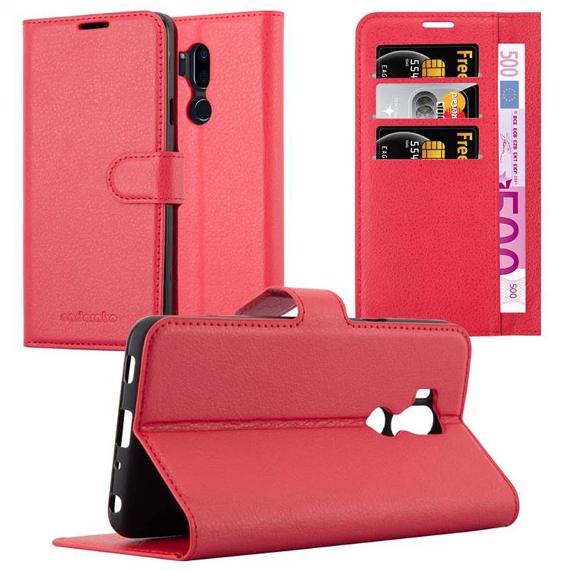 Cadorabo Hülle kompatibel mit LG G7 ThinQ / FIT / ONE Schutzhülle mit Magnetverschluss, Standfunktion und Kartenfach