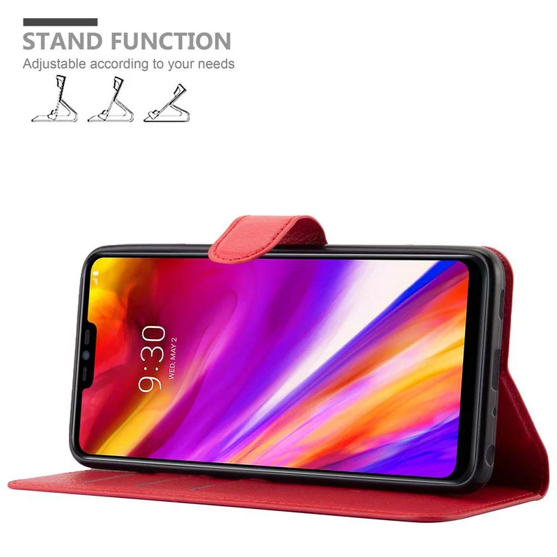 Cadorabo Hülle kompatibel mit LG G7 ThinQ / FIT / ONE Schutzhülle mit Magnetverschluss, Standfunktion und Kartenfach