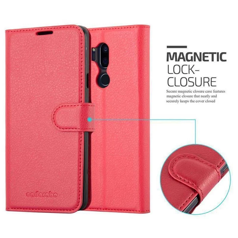 Cadorabo Hülle kompatibel mit LG G7 ThinQ / FIT / ONE Schutzhülle mit Magnetverschluss, Standfunktion und Kartenfach