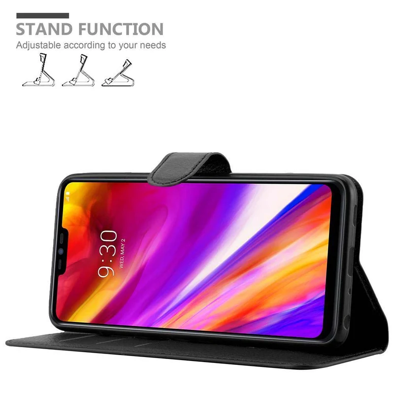 Cadorabo Hülle kompatibel mit LG G7 ThinQ / FIT / ONE Schutzhülle mit Magnetverschluss, Standfunktion und Kartenfach