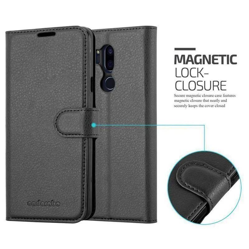 Cadorabo Hülle kompatibel mit LG G7 ThinQ / FIT / ONE Schutzhülle mit Magnetverschluss, Standfunktion und Kartenfach