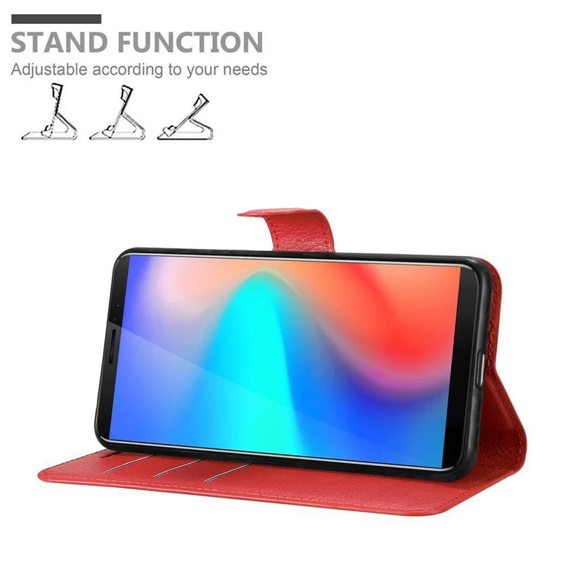 Cadorabo Hülle kompatibel mit Cubot J3 PRO Schutzhülle mit Magnetverschluss, Standfunktion und Kartenfach