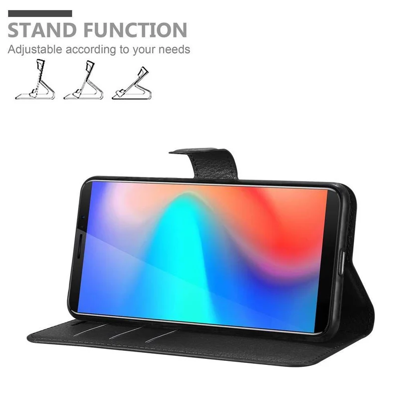 Cadorabo Hülle kompatibel mit Cubot J3 PRO Schutzhülle mit Magnetverschluss, Standfunktion und Kartenfach