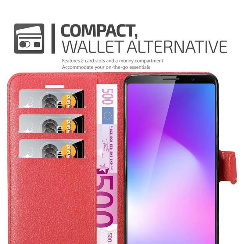 Cadorabo Hülle kompatibel mit Cubot POWER Schutzhülle mit Magnetverschluss, Standfunktion und Kartenfach