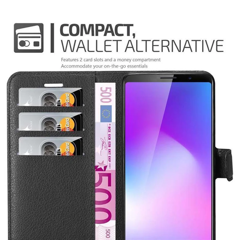 Cadorabo Hülle kompatibel mit Cubot POWER Schutzhülle mit Magnetverschluss, Standfunktion und Kartenfach