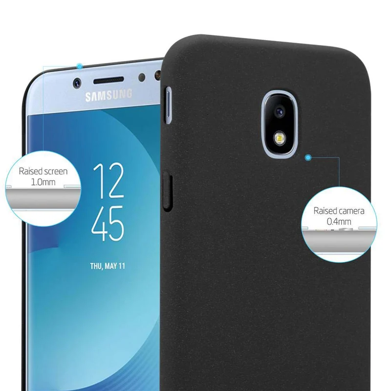 Cadorabo Hülle kompatibel mit Samsung Galaxy J7 2017 / J7 PRO Hard Case Schutzhülle in Frosted Optik gegen Kratzer und Stöße