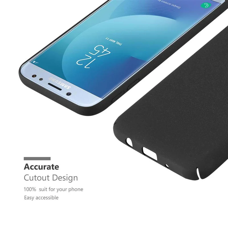 Cadorabo Hülle kompatibel mit Samsung Galaxy J7 2017 / J7 PRO Hard Case Schutzhülle in Frosted Optik gegen Kratzer und Stöße