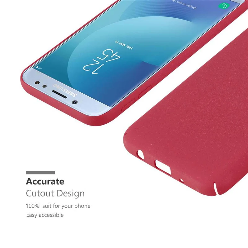 Cadorabo Hülle kompatibel mit Samsung Galaxy J7 2017 / J7 PRO Hard Case Schutzhülle in Frosted Optik gegen Kratzer und Stöße