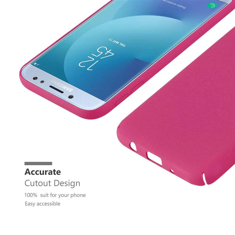 Cadorabo Hülle kompatibel mit Samsung Galaxy J7 2017 / J7 PRO Hard Case Schutzhülle in Frosted Optik gegen Kratzer und Stöße