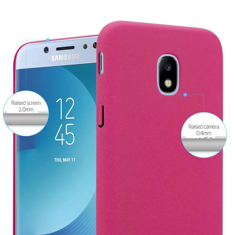 Cadorabo Hülle kompatibel mit Samsung Galaxy J7 2017 / J7 PRO Hard Case Schutzhülle in Frosted Optik gegen Kratzer und Stöße