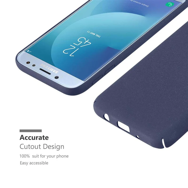 Cadorabo Hülle kompatibel mit Samsung Galaxy J7 2017 / J7 PRO Hard Case Schutzhülle in Frosted Optik gegen Kratzer und Stöße