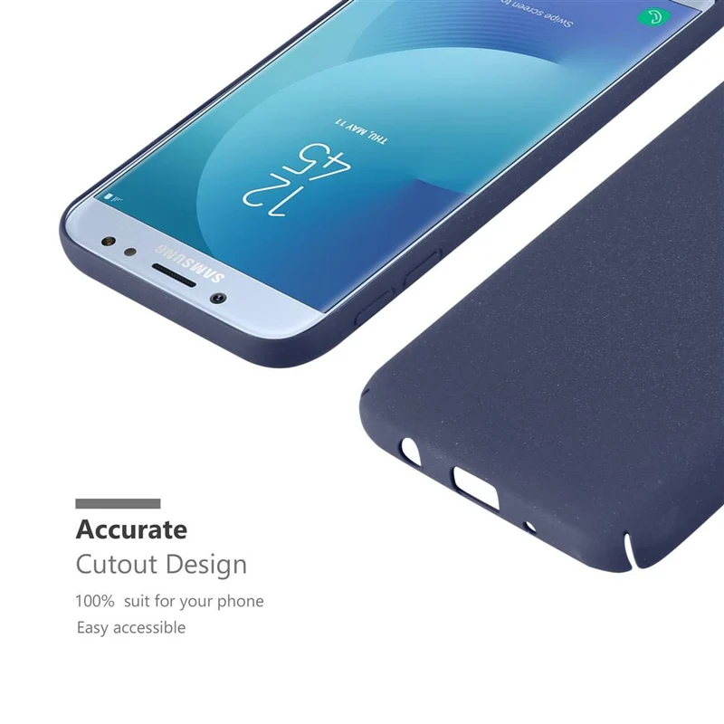 Cadorabo Hülle kompatibel mit Samsung Galaxy J7 2017 / J7 PRO Hard Case Schutzhülle in Frosted Optik gegen Kratzer und Stöße