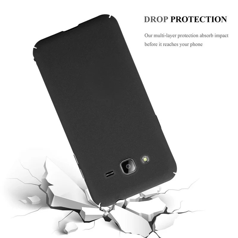 Cadorabo Hülle kompatibel mit Samsung Galaxy J3 2017 Hard Case Schutzhülle in Frosted Optik gegen Kratzer und Stöße