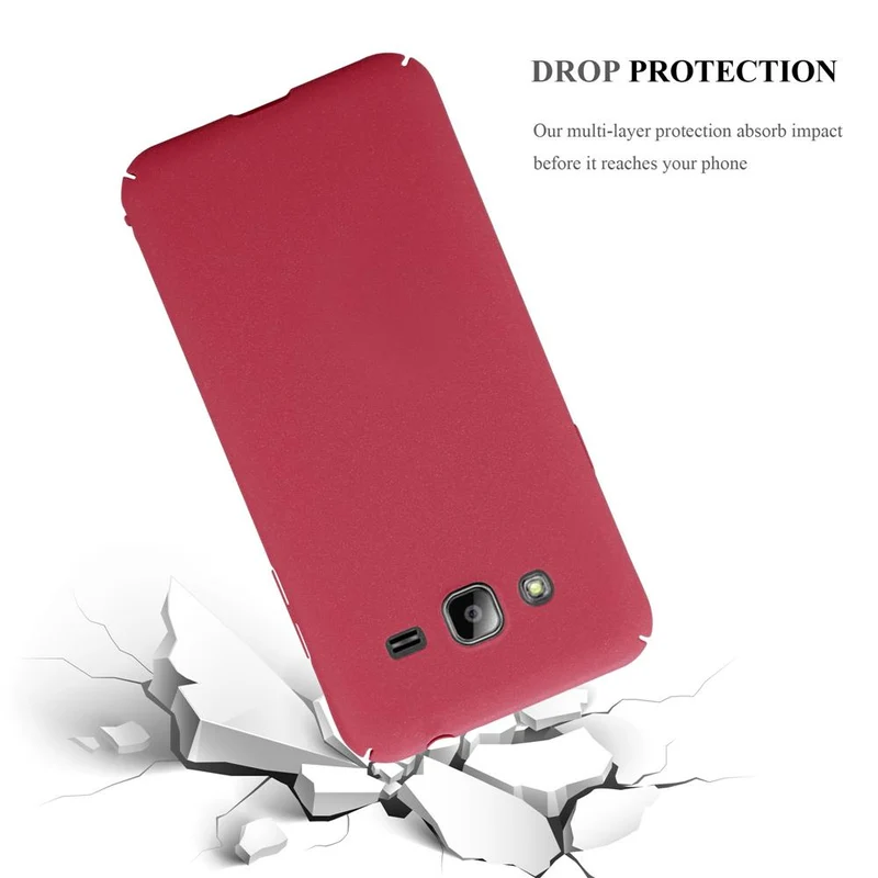Cadorabo Hülle kompatibel mit Samsung Galaxy J3 2017 Hard Case Schutzhülle in Frosted Optik gegen Kratzer und Stöße