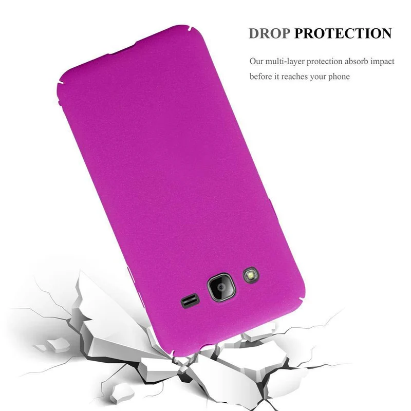 Cadorabo Hülle kompatibel mit Samsung Galaxy J3 2017 Hard Case Schutzhülle in Frosted Optik gegen Kratzer und Stöße