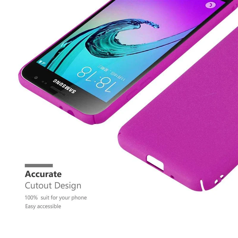 Cadorabo Hülle kompatibel mit Samsung Galaxy J3 2017 Hard Case Schutzhülle in Frosted Optik gegen Kratzer und Stöße