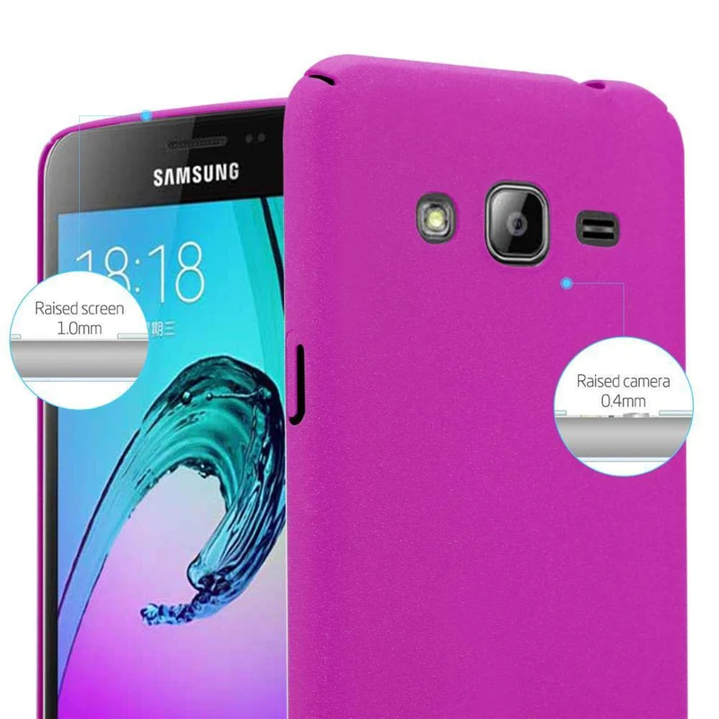 Cadorabo Hülle kompatibel mit Samsung Galaxy J3 2017 Hard Case Schutzhülle in Frosted Optik gegen Kratzer und Stöße