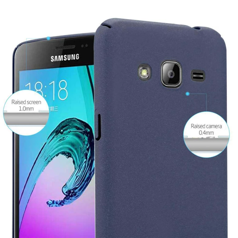Cadorabo Hülle kompatibel mit Samsung Galaxy J3 2017 Hard Case Schutzhülle in Frosted Optik gegen Kratzer und Stöße
