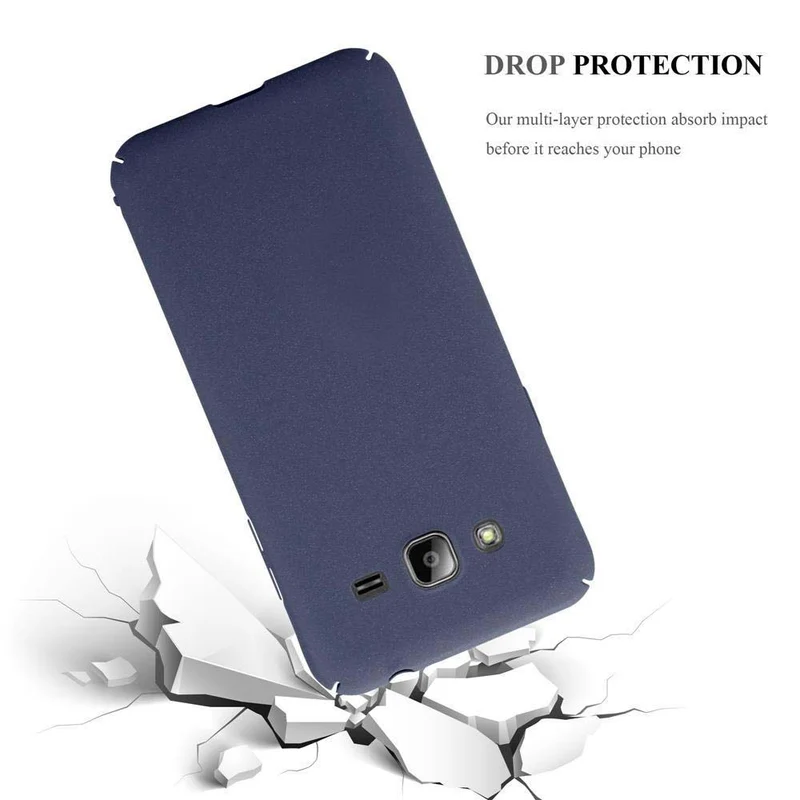 Cadorabo Hülle kompatibel mit Samsung Galaxy J3 2017 Hard Case Schutzhülle in Frosted Optik gegen Kratzer und Stöße