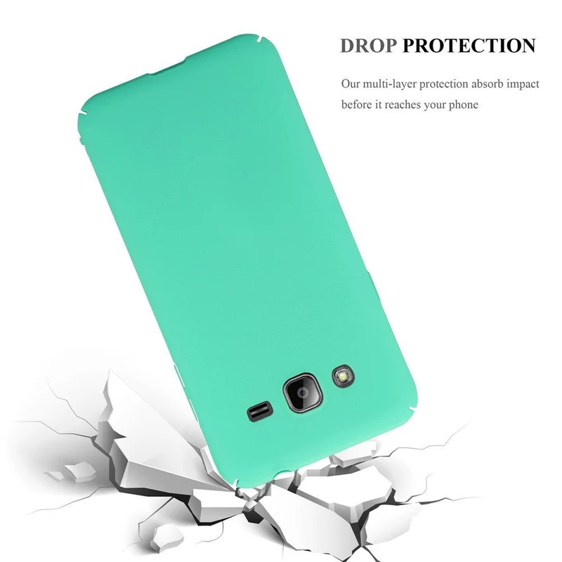 Cadorabo Hülle kompatibel mit Samsung Galaxy J3 2017 Hard Case Schutzhülle in Frosted Optik gegen Kratzer und Stöße