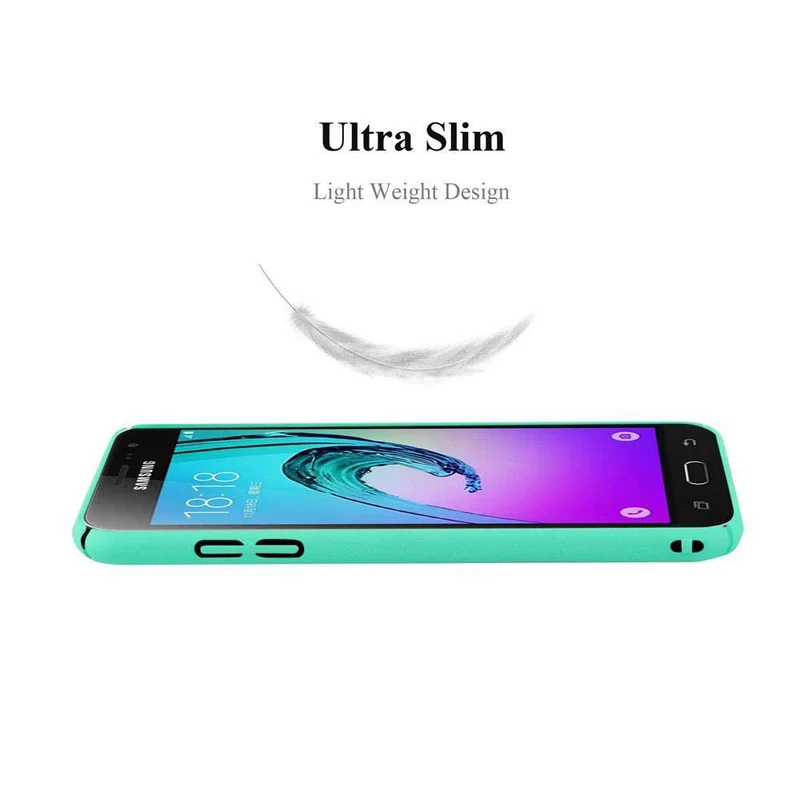 Cadorabo Hülle kompatibel mit Samsung Galaxy J3 2017 Hard Case Schutzhülle in Frosted Optik gegen Kratzer und Stöße