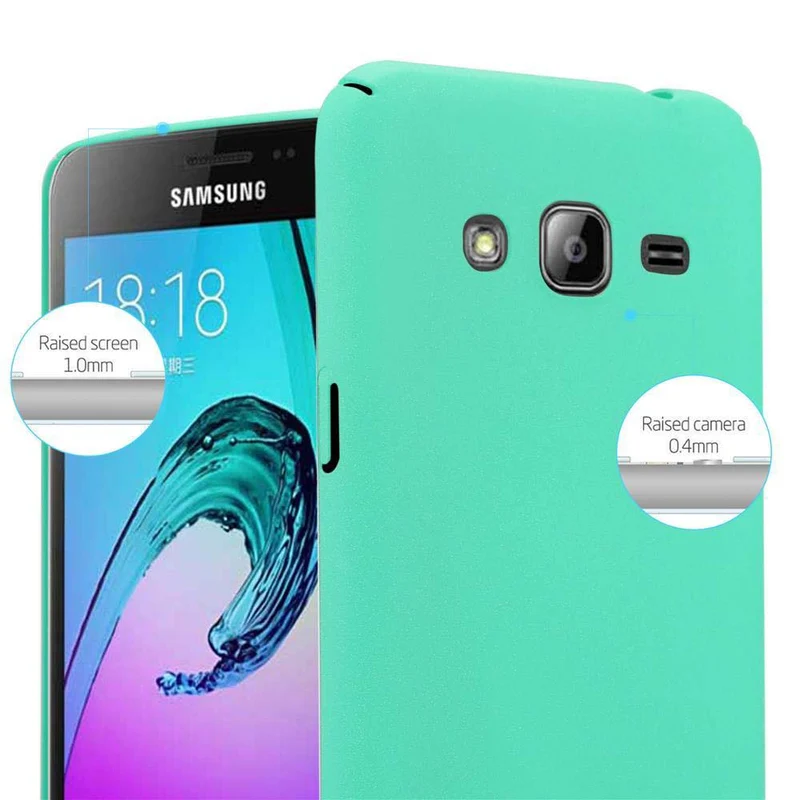 Cadorabo Hülle kompatibel mit Samsung Galaxy J3 2017 Hard Case Schutzhülle in Frosted Optik gegen Kratzer und Stöße