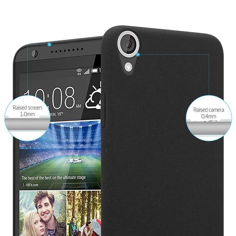 Cadorabo Hülle kompatibel mit HTC Desire 820 Hard Case Schutzhülle in Frosted Optik gegen Kratzer und Stöße