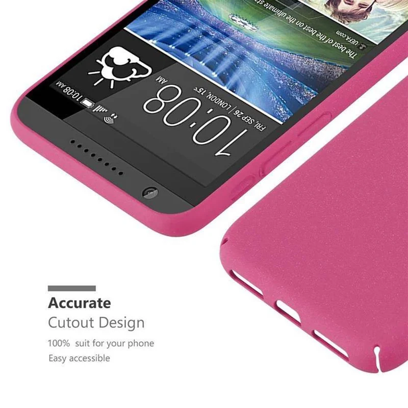 Cadorabo Hülle kompatibel mit HTC Desire 820 Hard Case Schutzhülle in Frosted Optik gegen Kratzer und Stöße