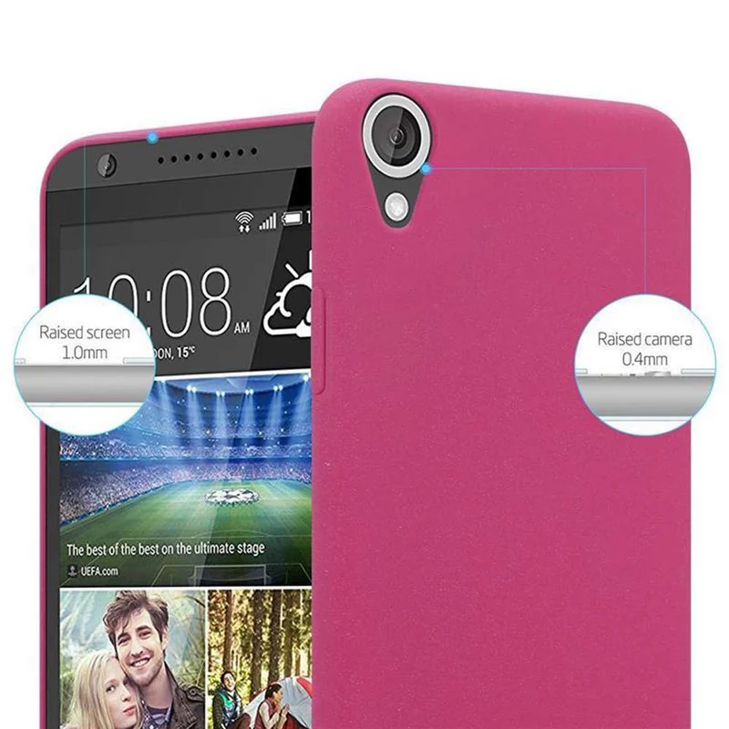 Cadorabo Hülle kompatibel mit HTC Desire 820 Hard Case Schutzhülle in Frosted Optik gegen Kratzer und Stöße