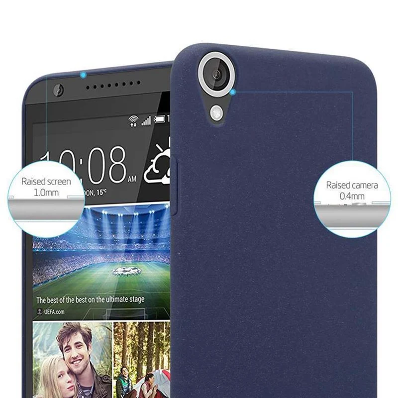 Cadorabo Hülle kompatibel mit HTC Desire 820 Hard Case Schutzhülle in Frosted Optik gegen Kratzer und Stöße