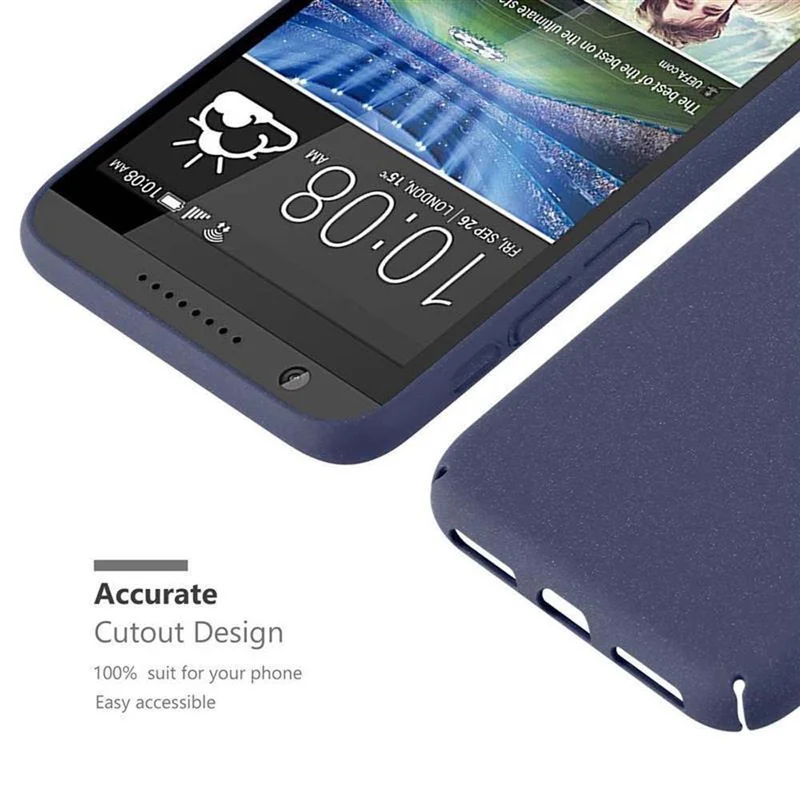 Cadorabo Hülle kompatibel mit HTC Desire 820 Hard Case Schutzhülle in Frosted Optik gegen Kratzer und Stöße