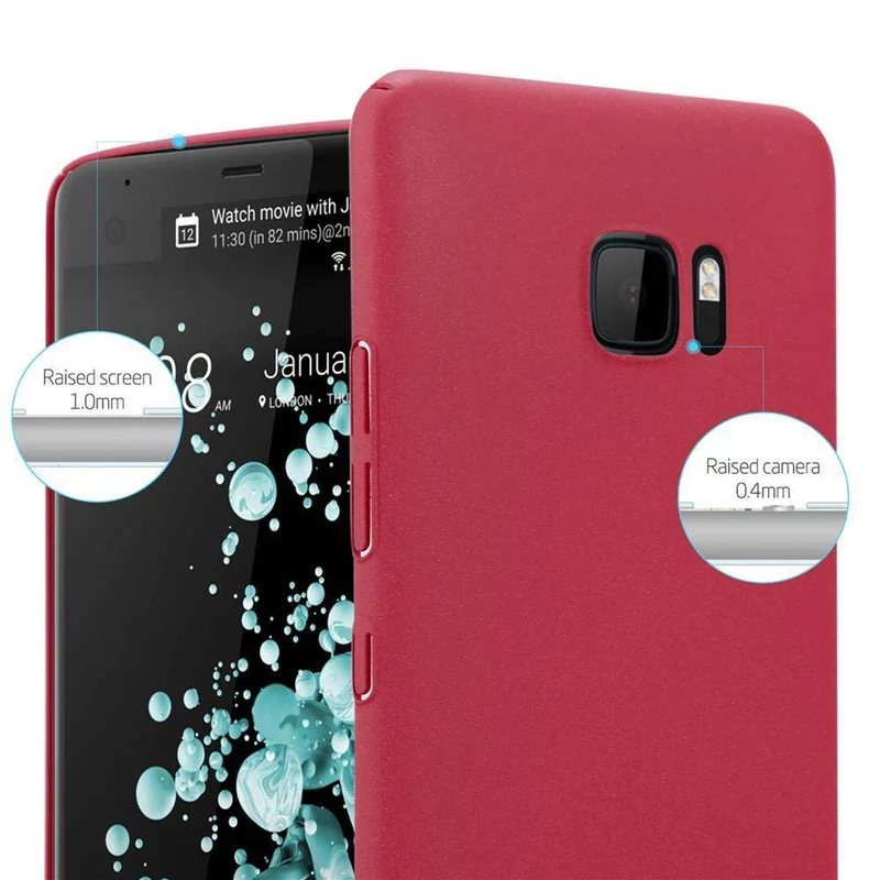 Cadorabo Hülle kompatibel mit HTC U ULTRA Hard Case Schutzhülle in Frosted Optik gegen Kratzer und Stöße