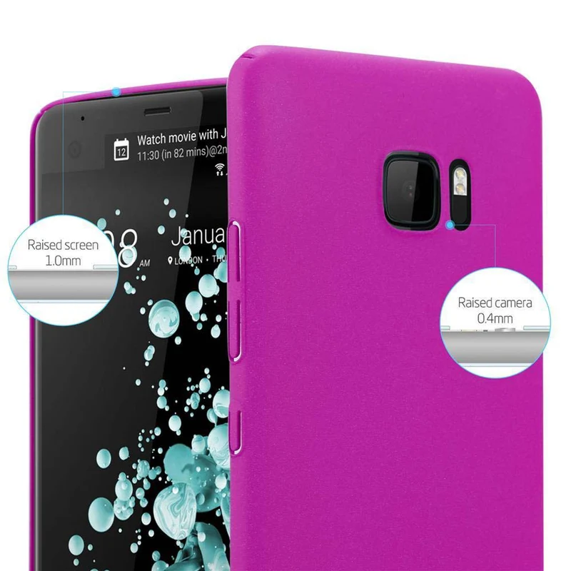 Cadorabo Hülle kompatibel mit HTC U ULTRA Hard Case Schutzhülle in Frosted Optik gegen Kratzer und Stöße