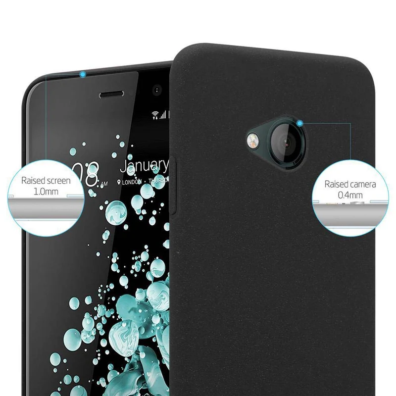 Cadorabo Hülle kompatibel mit HTC U PLAY Hard Case Schutzhülle in Frosted Optik gegen Kratzer und Stöße