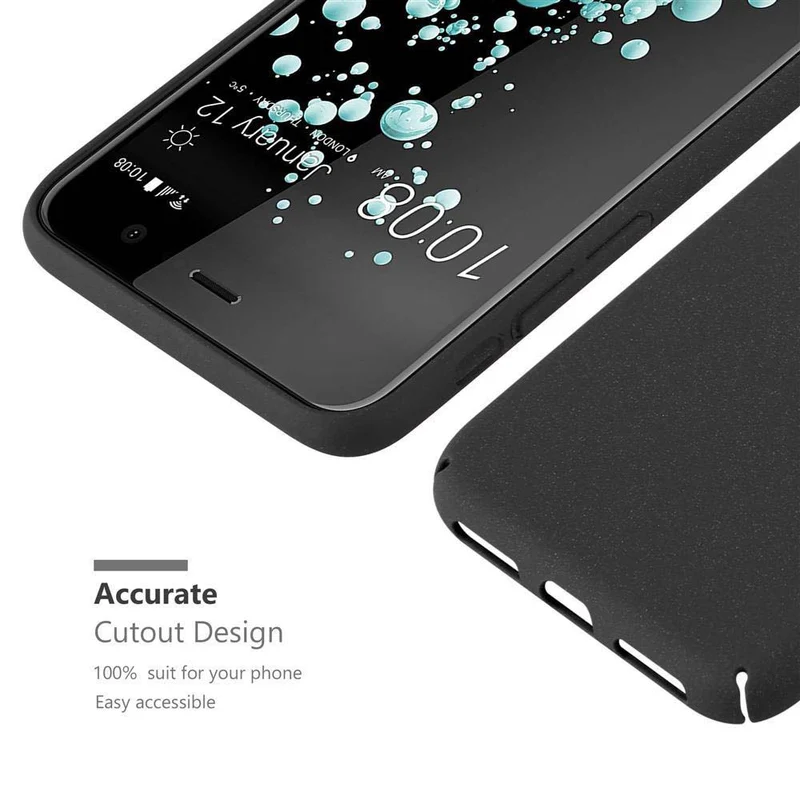 Cadorabo Hülle kompatibel mit HTC U PLAY Hard Case Schutzhülle in Frosted Optik gegen Kratzer und Stöße