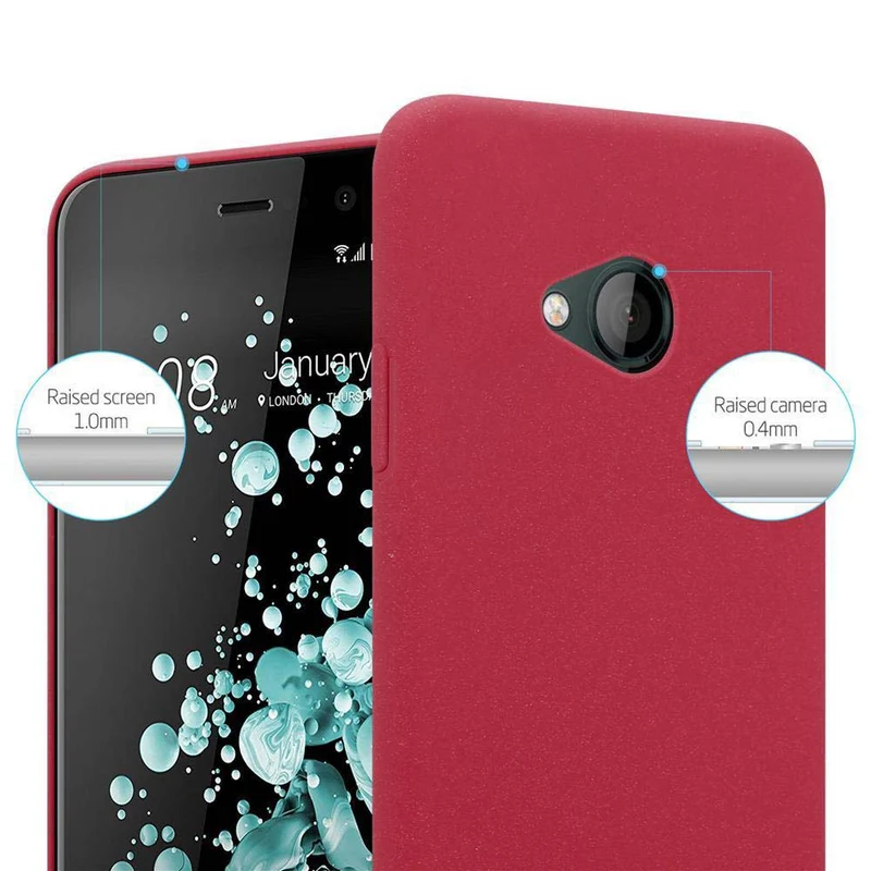 Cadorabo Hülle kompatibel mit HTC U PLAY Hard Case Schutzhülle in Frosted Optik gegen Kratzer und Stöße