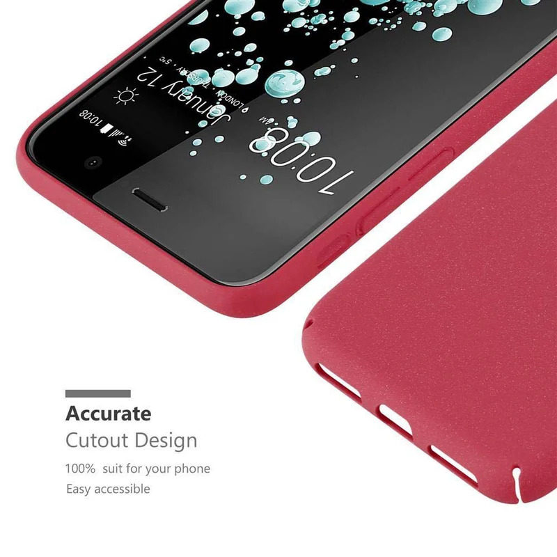 Cadorabo Hülle kompatibel mit HTC U PLAY Hard Case Schutzhülle in Frosted Optik gegen Kratzer und Stöße