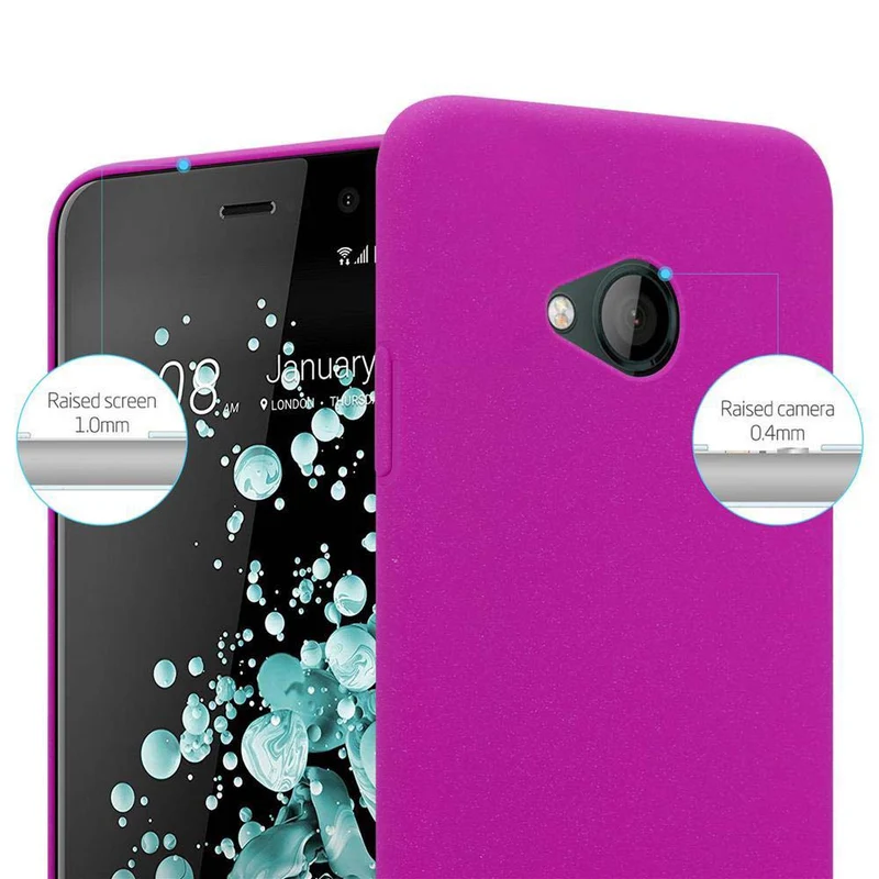 Cadorabo Hülle kompatibel mit HTC U PLAY Hard Case Schutzhülle in Frosted Optik gegen Kratzer und Stöße