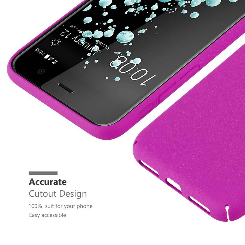 Cadorabo Hülle kompatibel mit HTC U PLAY Hard Case Schutzhülle in Frosted Optik gegen Kratzer und Stöße