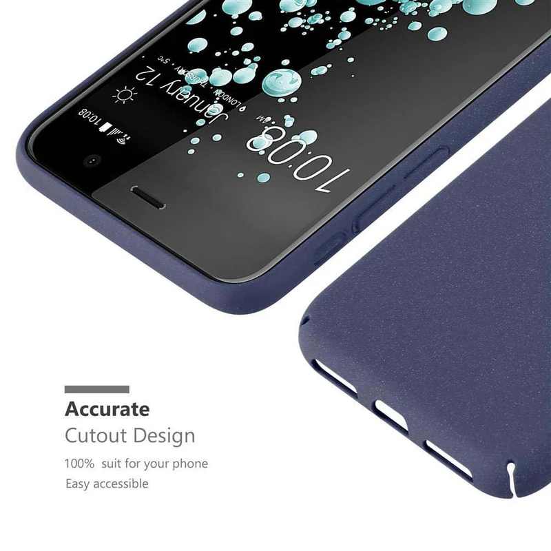 Cadorabo Hülle kompatibel mit HTC U PLAY Hard Case Schutzhülle in Frosted Optik gegen Kratzer und Stöße