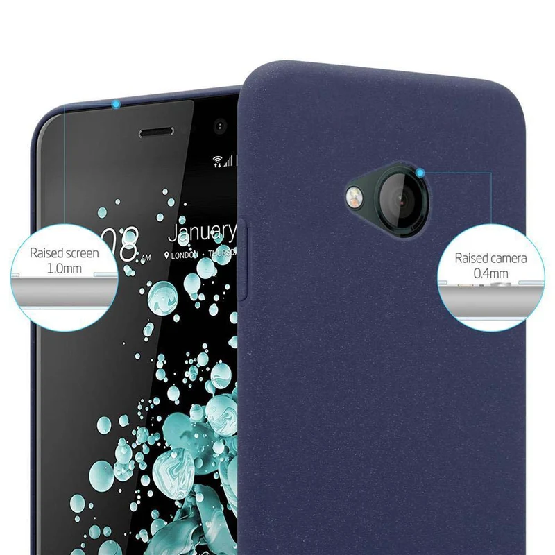 Cadorabo Hülle kompatibel mit HTC U PLAY Hard Case Schutzhülle in Frosted Optik gegen Kratzer und Stöße