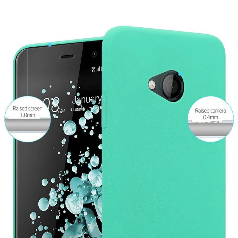 Cadorabo Hülle kompatibel mit HTC U PLAY Hard Case Schutzhülle in Frosted Optik gegen Kratzer und Stöße