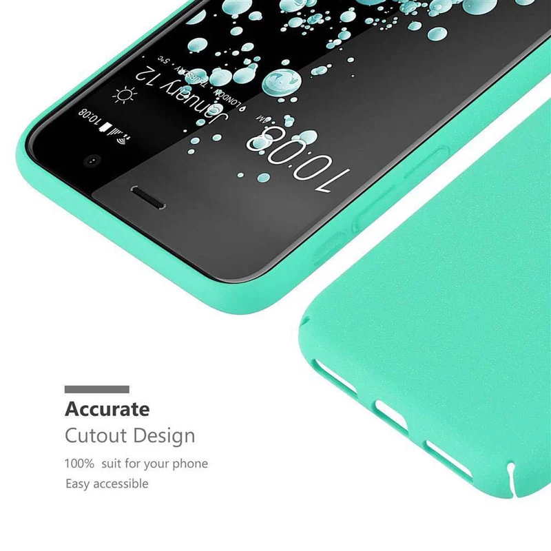 Cadorabo Hülle kompatibel mit HTC U PLAY Hard Case Schutzhülle in Frosted Optik gegen Kratzer und Stöße