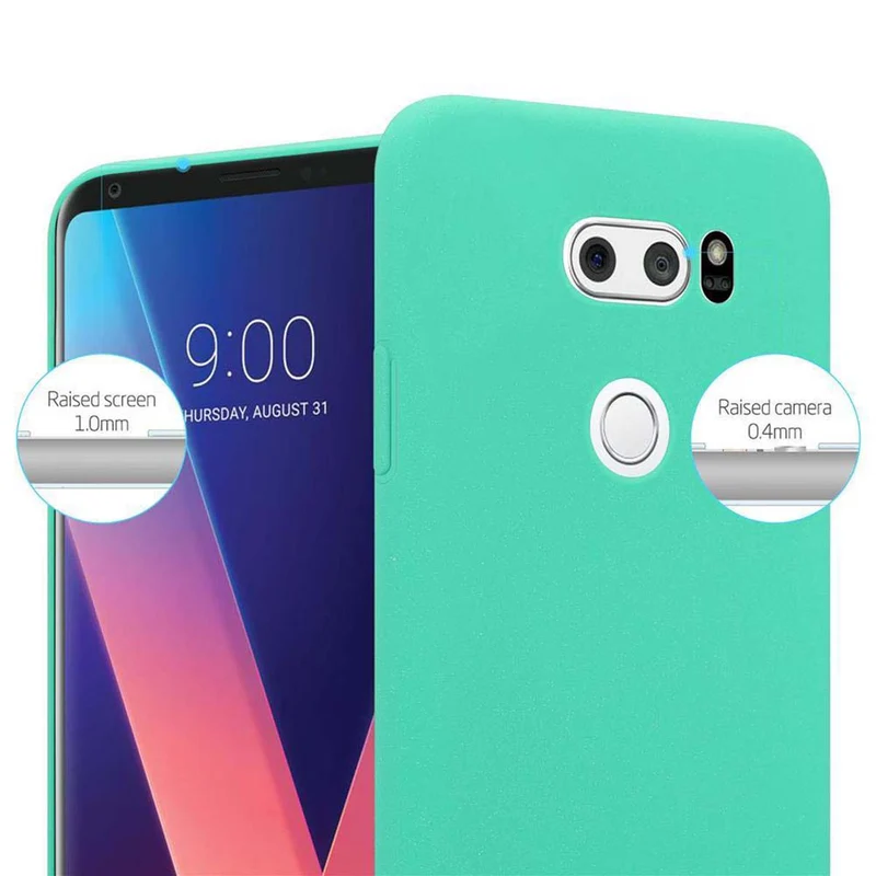 Cadorabo Hülle kompatibel mit LG V30 / V30+ / V30S / V30S+ Hard Case Schutzhülle in Frosted Optik gegen Kratzer und Stöße