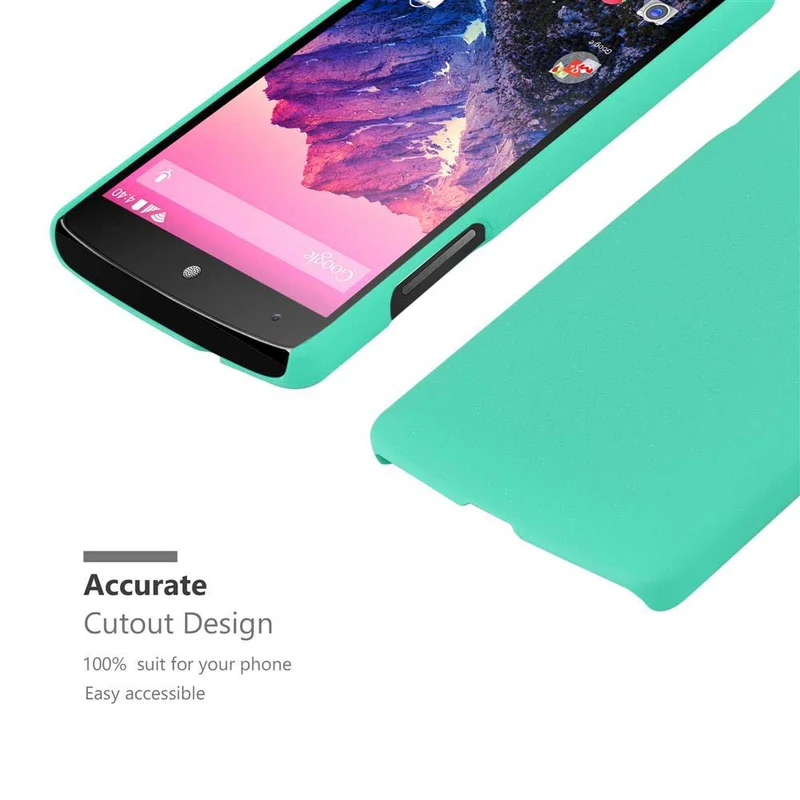Cadorabo Hülle kompatibel mit LG Google NEXUS 5 Hard Case Schutzhülle in Frosted Optik gegen Kratzer und Stöße
