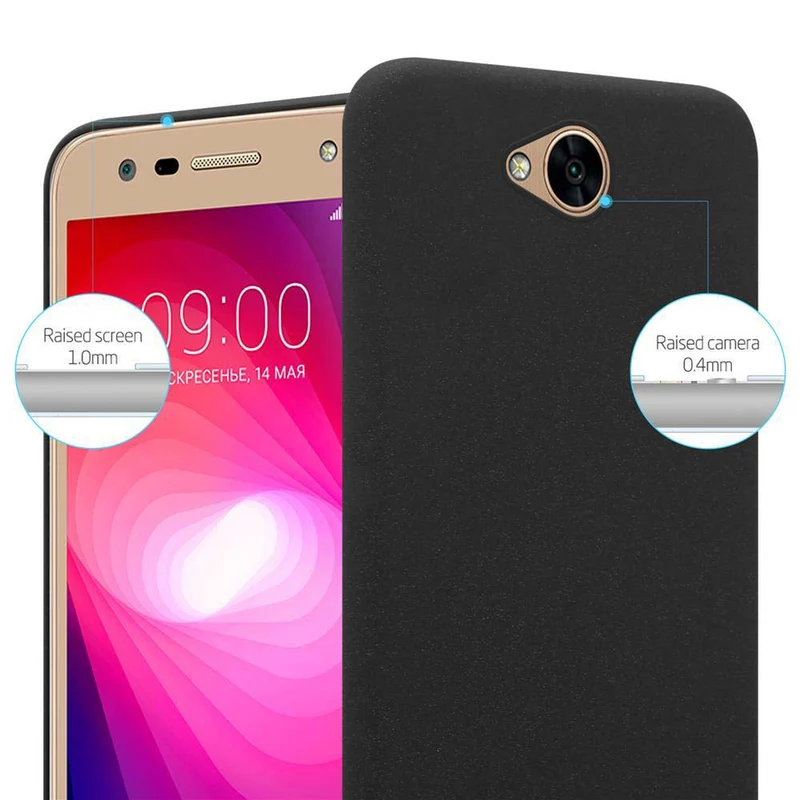 Cadorabo Hülle kompatibel mit LG X POWER 2 Hard Case Schutzhülle in Frosted Optik gegen Kratzer und Stöße