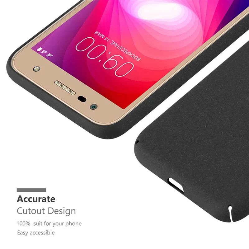 Cadorabo Hülle kompatibel mit LG X POWER 2 Hard Case Schutzhülle in Frosted Optik gegen Kratzer und Stöße