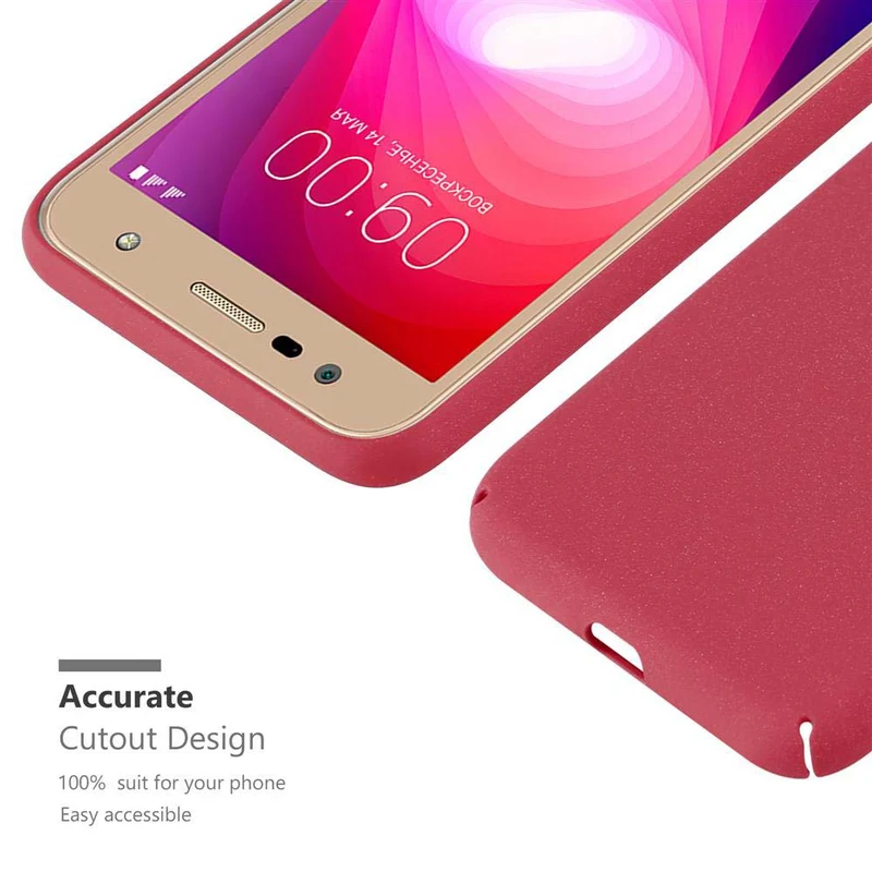Cadorabo Hülle kompatibel mit LG X POWER 2 Hard Case Schutzhülle in Frosted Optik gegen Kratzer und Stöße
