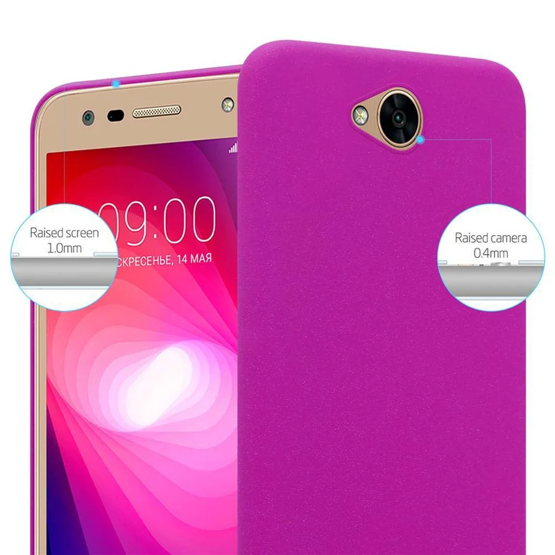 Cadorabo Hülle kompatibel mit LG X POWER 2 Hard Case Schutzhülle in Frosted Optik gegen Kratzer und Stöße