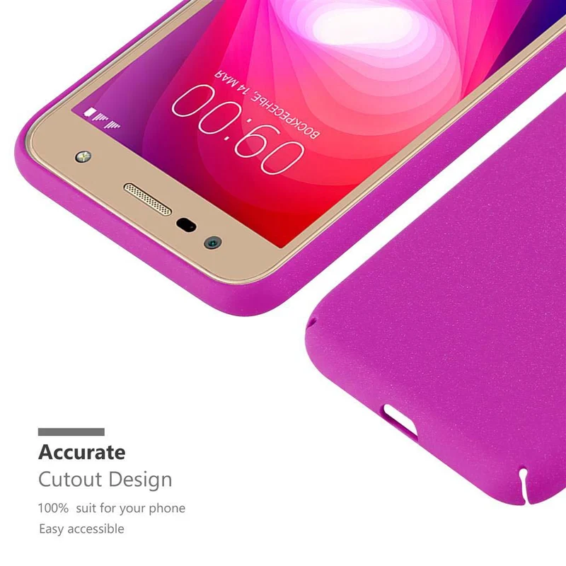 Cadorabo Hülle kompatibel mit LG X POWER 2 Hard Case Schutzhülle in Frosted Optik gegen Kratzer und Stöße